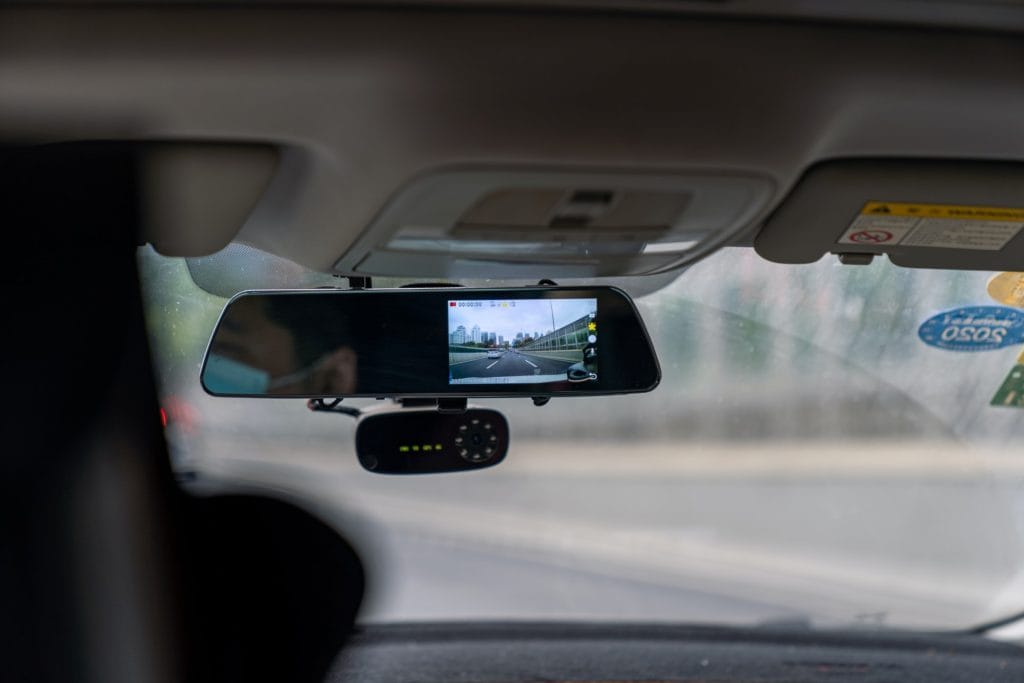 dash cam fitted in car
