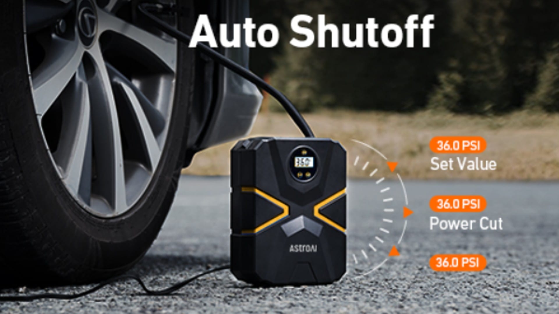 AstroAI digital tyre inflator
