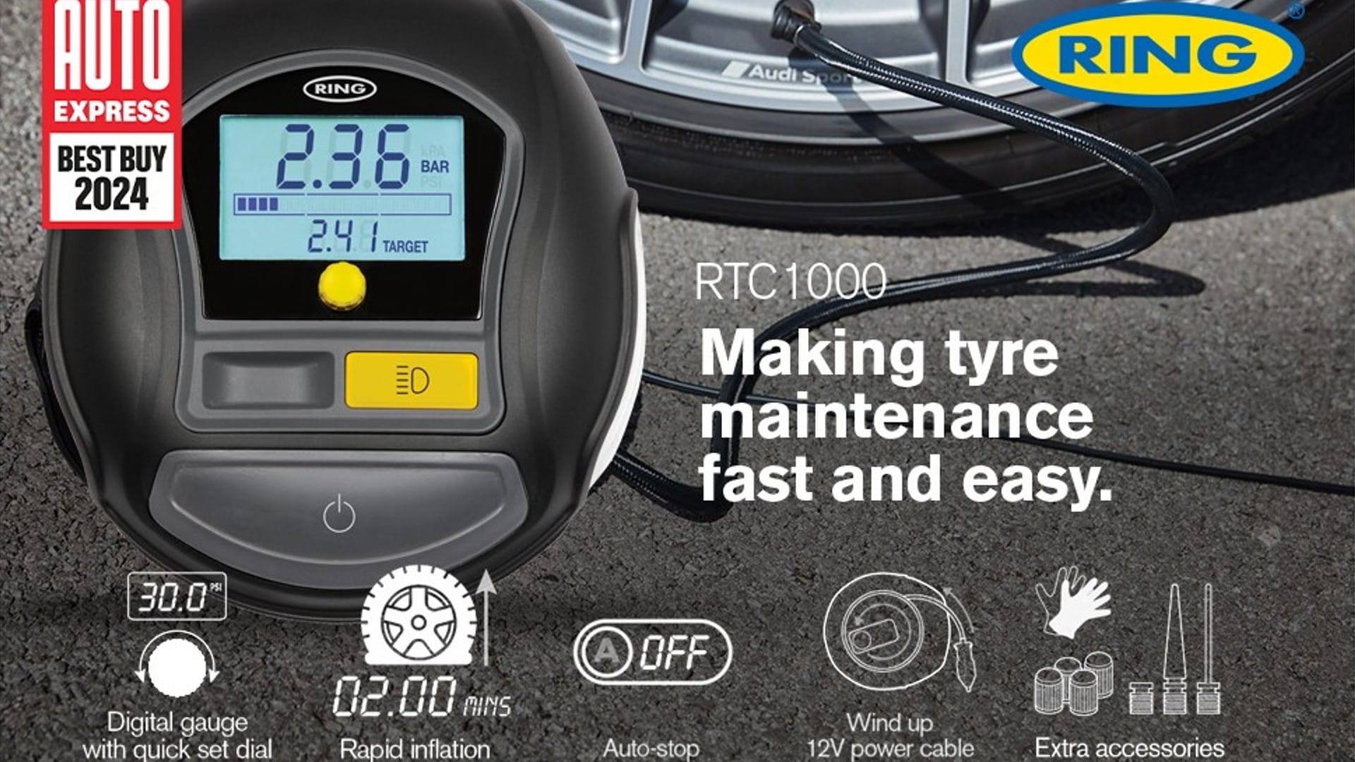 Ring Automotive tyre inflator