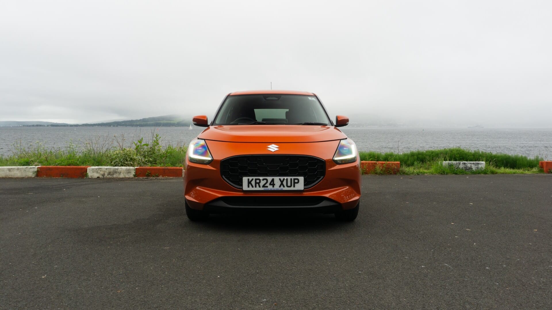Front view of the facelifted Suzuki Swift for 2024