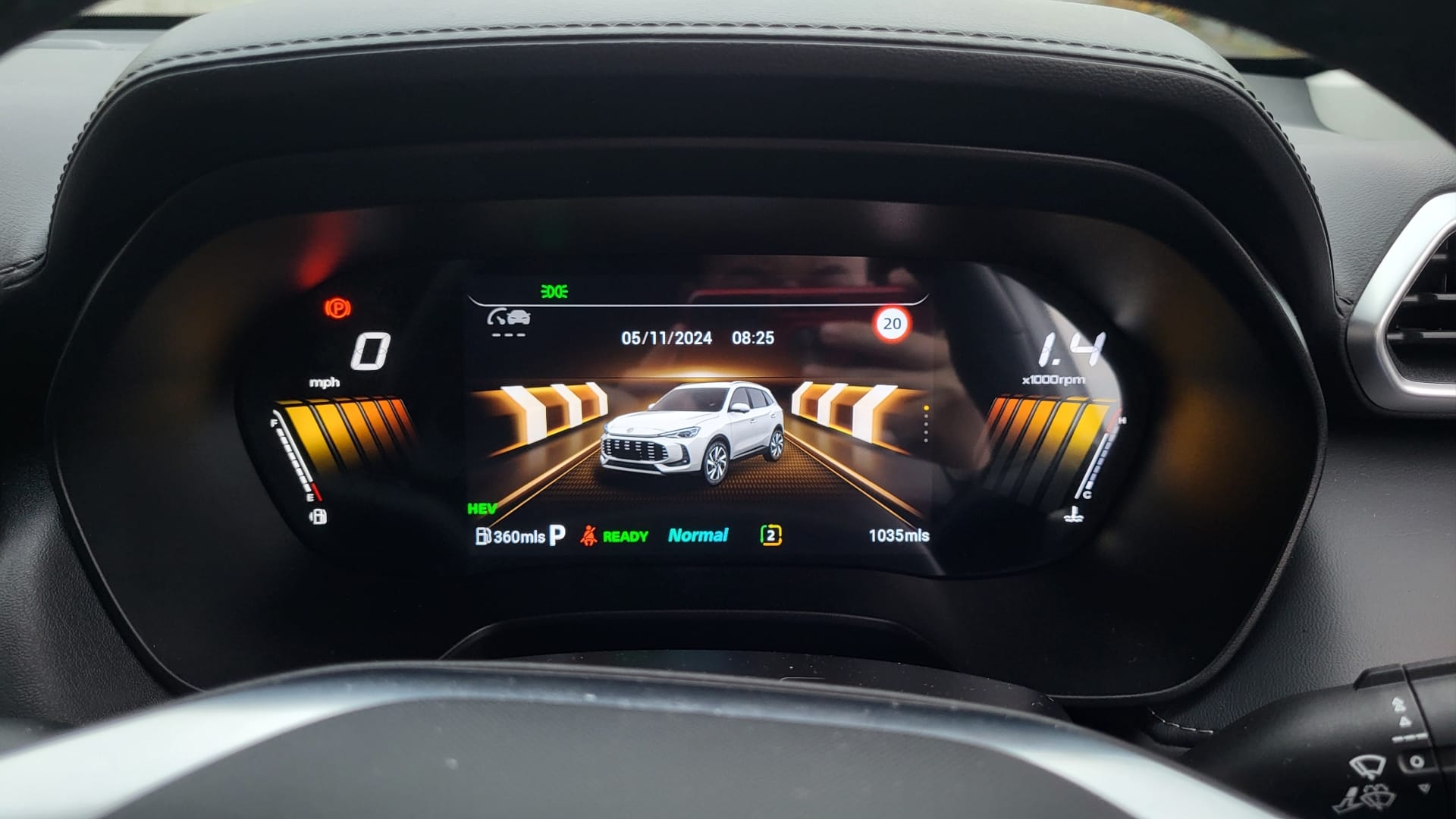 MG ZS Driver Display