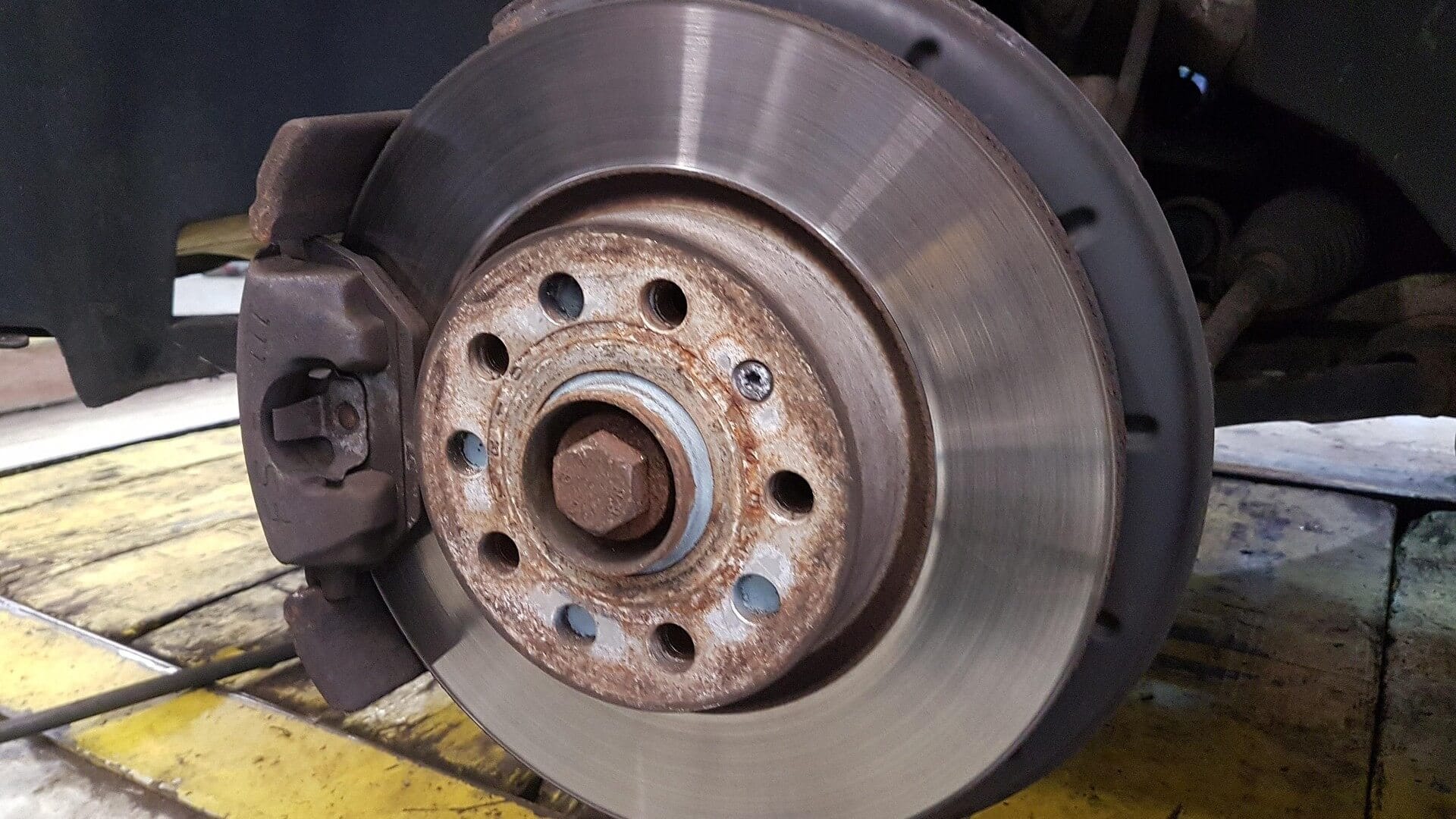 Image of a car braking system.