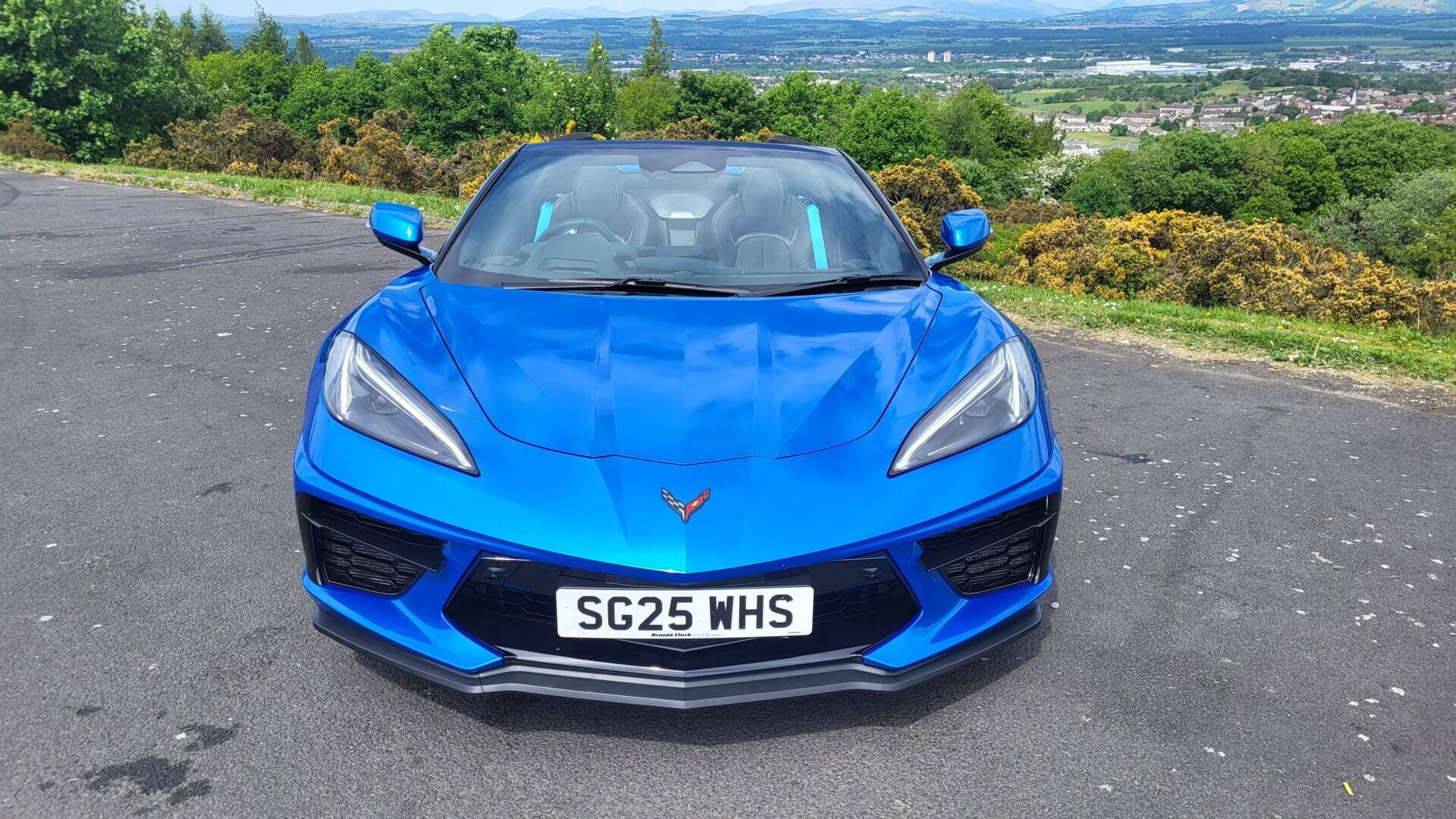 Front view of the UK Chevrolet Corvette.