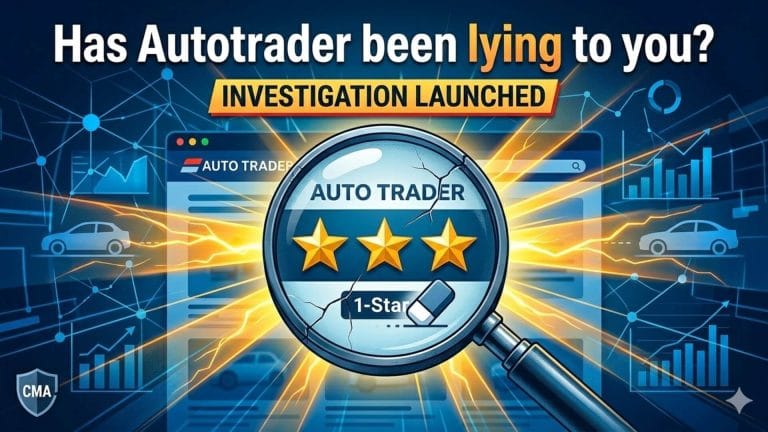 CMA launches investigation into Auto Trader over fake and misleading reviews scandal March 2026.