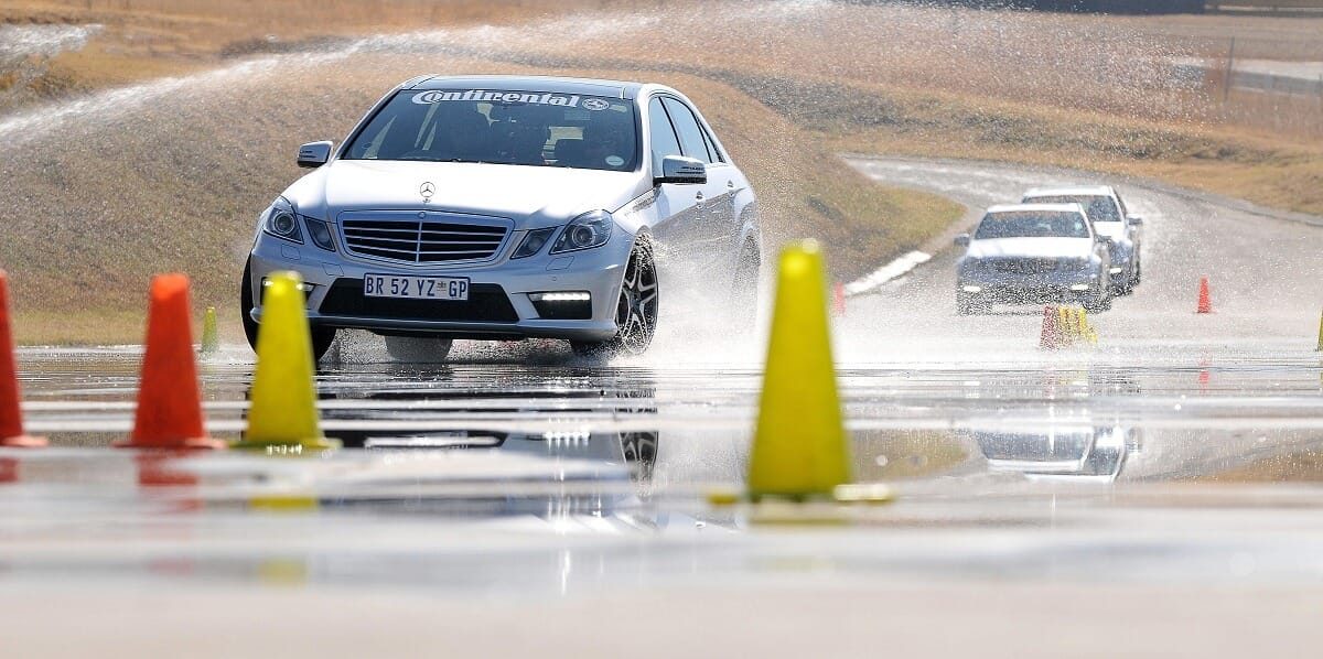 Car skid during Advanced Driving course